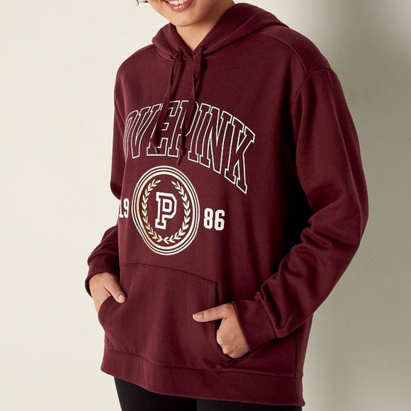 PINK Victoria's Secret Maroon Hoodie - Picture 1 of 5